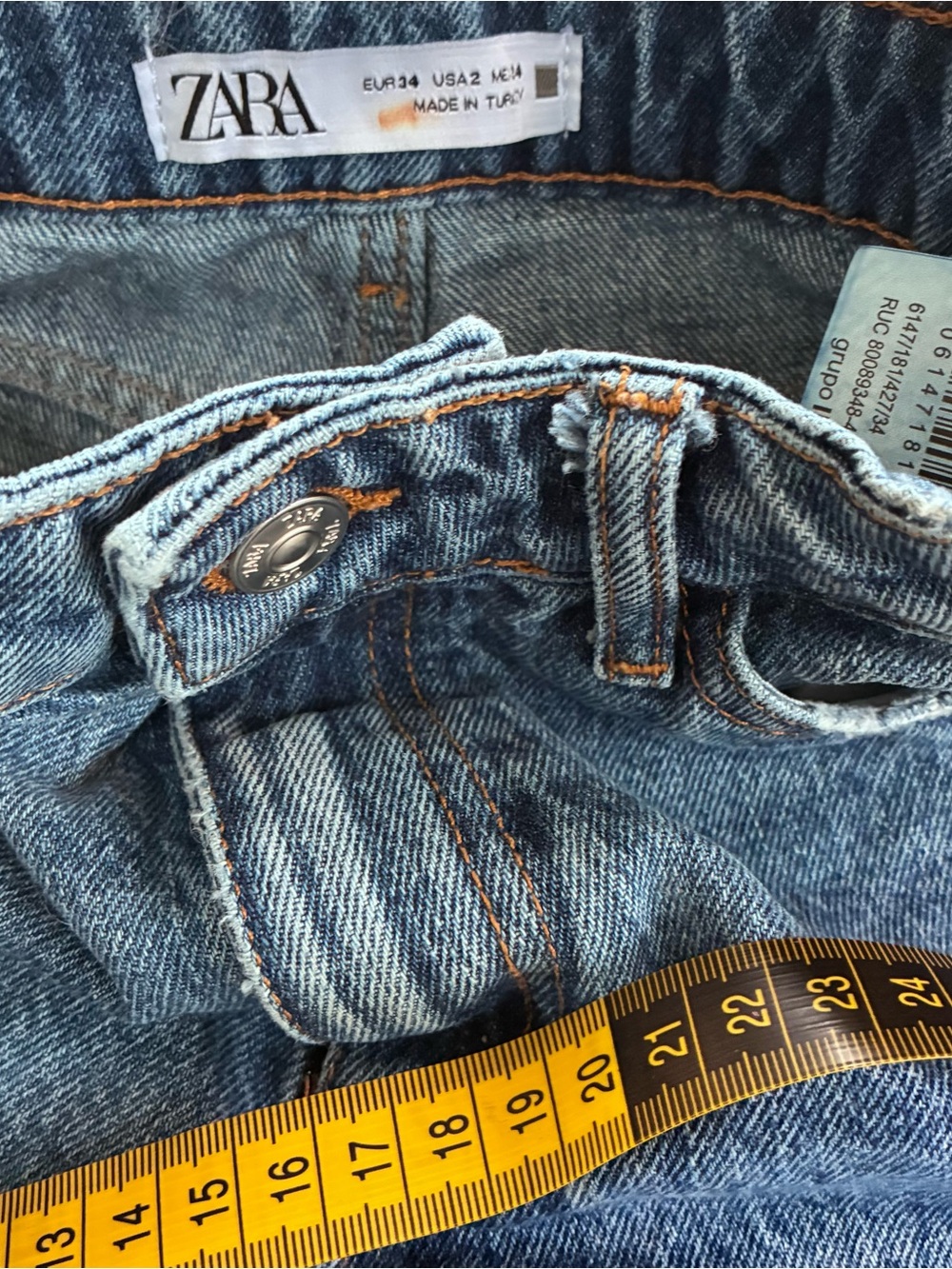 Zara High Waisted X Wide Leg Denim Jeans - TRF - Size 2 - Picture 2 of 9